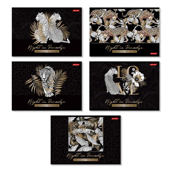 Альбом для рисования, фольга, 100 г/м², A4 29х20.5 см, 48 л. на скобе, 5 шт, Магия дикой природы 000267, Светоч 48АЛСК4_7_3_9