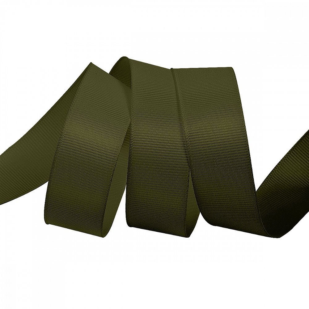 Лента репсовая (в рубчик) 25.0 мм цв. 569 хаки уп.22.86м (±1м)