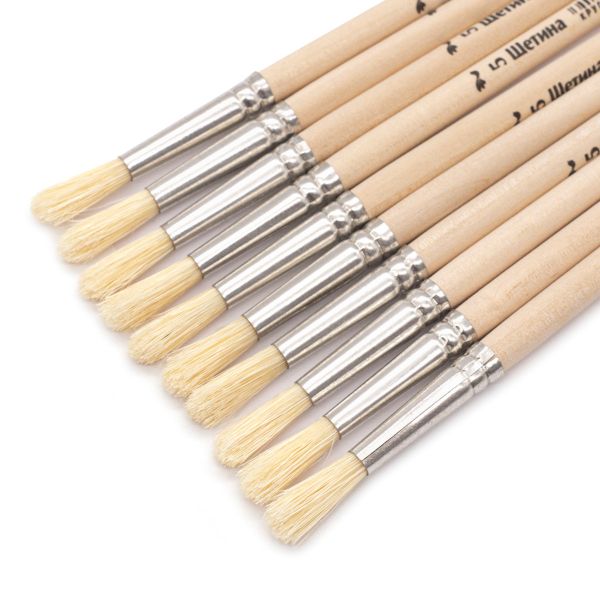 Кисть щетина школьная круглая №5,10 шт