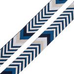 Стропа (ременная лента) 38 мм / 3 метра, [40 г/пог.м], с принтом 2-сторонняя, D149 черный/синий, 3Al354