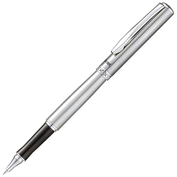 Ручка роллер Pentel, гелевый синий стержень 0,7 мм, в подарочном футляре ⌀0.4 мм, K600-LR7CEBSET цвет чернил: синий
