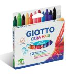 Карандаш цветной восковой утолщенные заточенный 12 цв, Giotto F291200