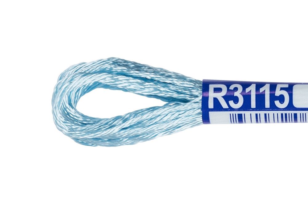 Мулине Gamma вискоза 100%, цв.R3115 св-голубой, 12 мотков по 8 метров
