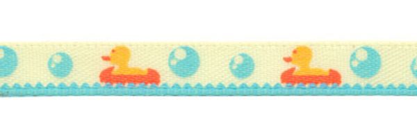 Лента атласная с рисунком 6.0 мм / 5 шт по 3 метра, D4/009 уточка/св.желтый, Gamma ALP-063