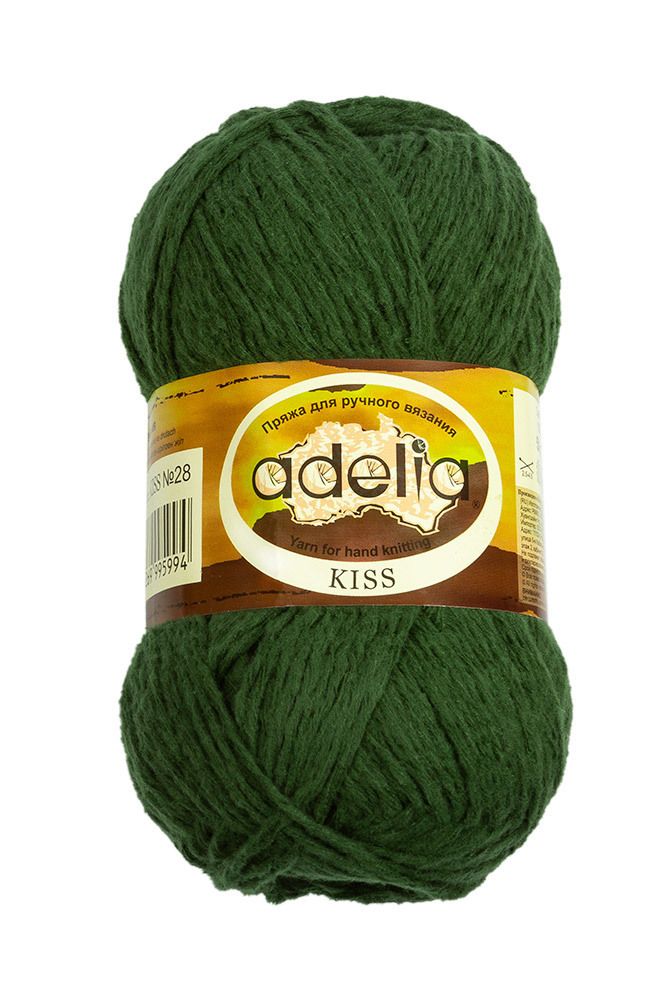 Пряжа Adelia Kiss / уп.10 мот. по 50г, 145м, 28 т.зеленый