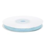 Лента атласная 1-сторонняя 6.0 мм / 22.86±1 метров, с серебряной нитью, 187 голубой, Globus