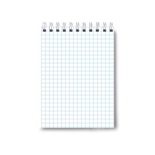 Блокнот на гребне для конференции, A6 60 л., 4 шт, клетка, Для конференции синий 01263, Светоч Б133