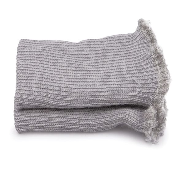 Манжеты трикотажные 6.5х9.5 см, 1 пара, тонкие, 890 серебро