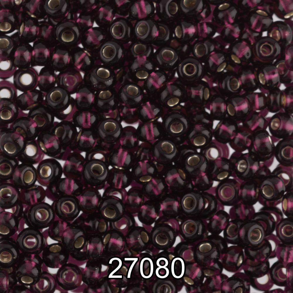 Бисер Preciosa круглый 10/0, 2.3 мм, 500 г, 27080 (Ф265) т. сиреневый