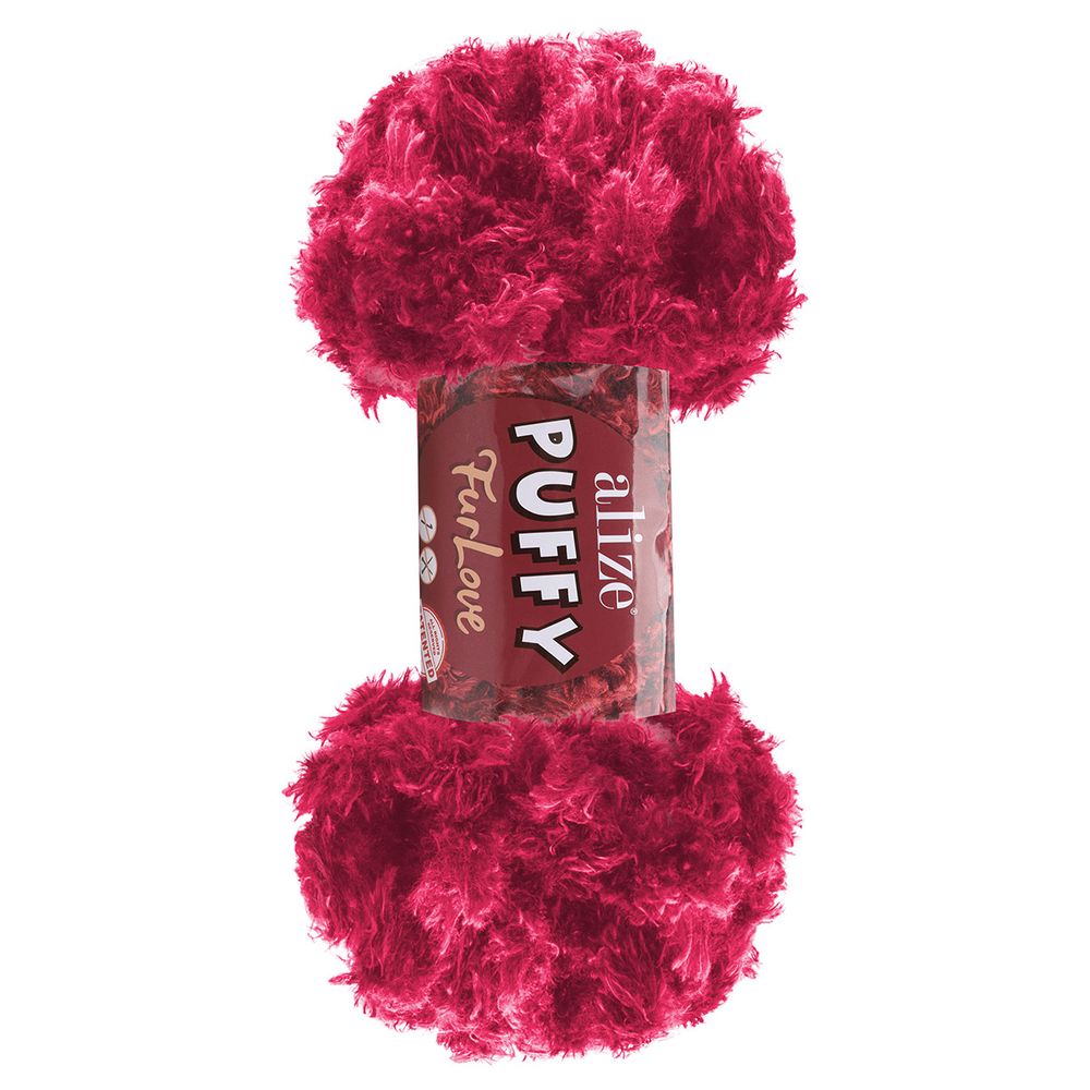 Пряжа Alize (Ализе) Puffy серия Нежный мех (Furlove) / уп.5 мот. по 100г, 6.3м, 798 бугенвиллия