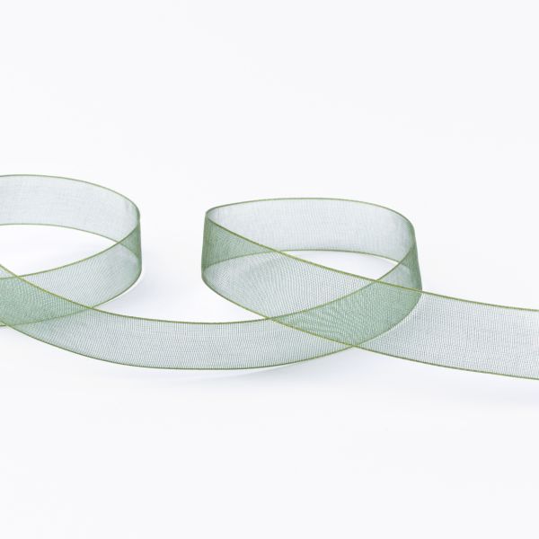 Лента капроновая (органза) 15.0 мм / 22.8±1 метра, 078 болотный, Blitz OR-15