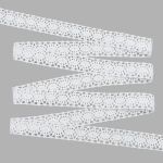 Кружево вязаное (тесьма) хлопковое 20 мм / 25м двухстор. (белый)