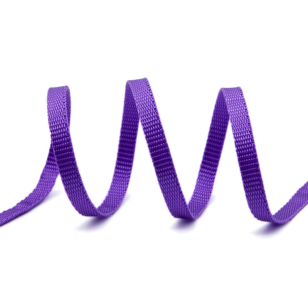Стропа (ременная лента) 10 мм / 25 метров, толщ. 1.0 мм, [5.5 г/пог.м], 100% п/п, 19 фиолетовый /TOS/