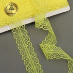 Кружево отделочное в стиле "трикотаж" 30 мм, 1659-1 цв.211 желтый уп.27,4м