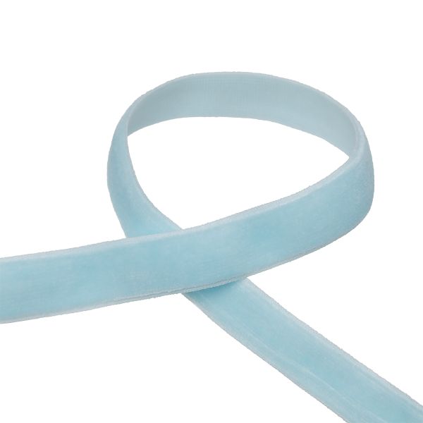 Лента бархатная (тесьма) эластичная 12.0 мм / 16.5±0.5 метра, №603 (14-4316) голубой, Blitz VRE-12