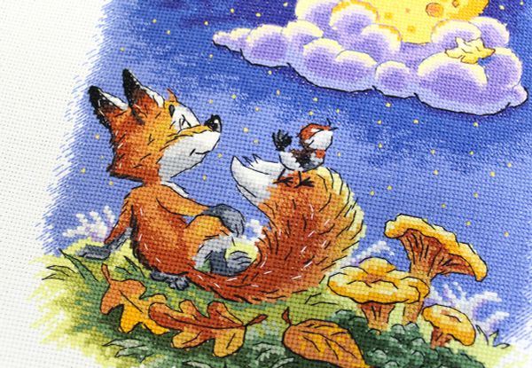 Набор для вышивания нитками МП Студия, Ночные беседы, 24х20 см