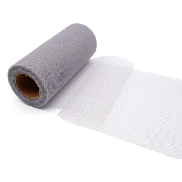 Фатин на шпульке средней жесткости 150мм, 22,86м (14 серый)