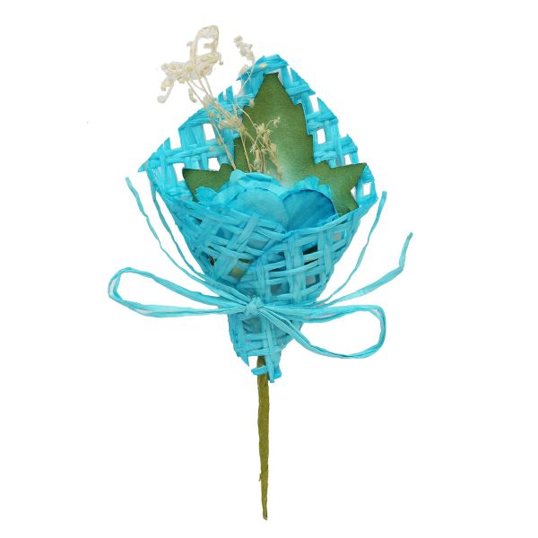 Цветы искусственные декоративные 9см, 2 шт, голубой