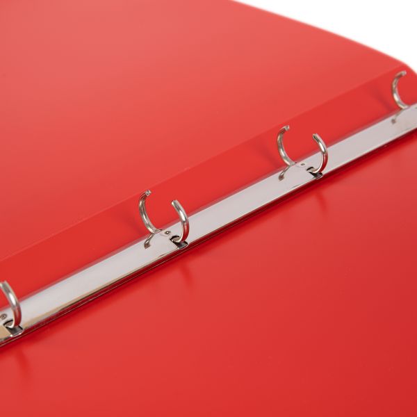 Папка-портфолио школьника на 4 кольцах A4 700 мкм 25 мм, песок, 1 шт, красный LNKP-023, Лео
