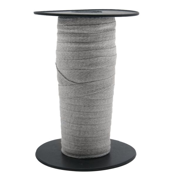 Тесьма (лента) киперная (100 х/б) 13 мм / 50 метров, серый меланж