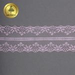Кружево отделочное в стиле "трикотаж" 40 мм, диз. 275, цв.09 св.розовый, уп. 27,4 м