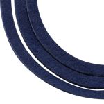 Шнур кожа натуральная ⌀3.0 мм / 1 метр, дизайн 301, 100% кожа, т.синий