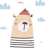 Алмазная (кристальная) мозаика Фрея, постер Мишка в тельняшке 20х20 см