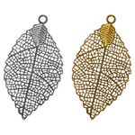 Филигранные элементы для бижутерии 5.4 см, лист, 2 шт, золото, Zlatka FDP-020