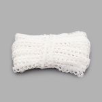 Тесьма вязаная шторная 10 мм / 20 метров, рис.8908, белый