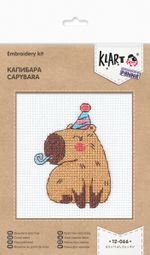Набор для вышивания Klart 12-066, Капибара, 8.5х11 см