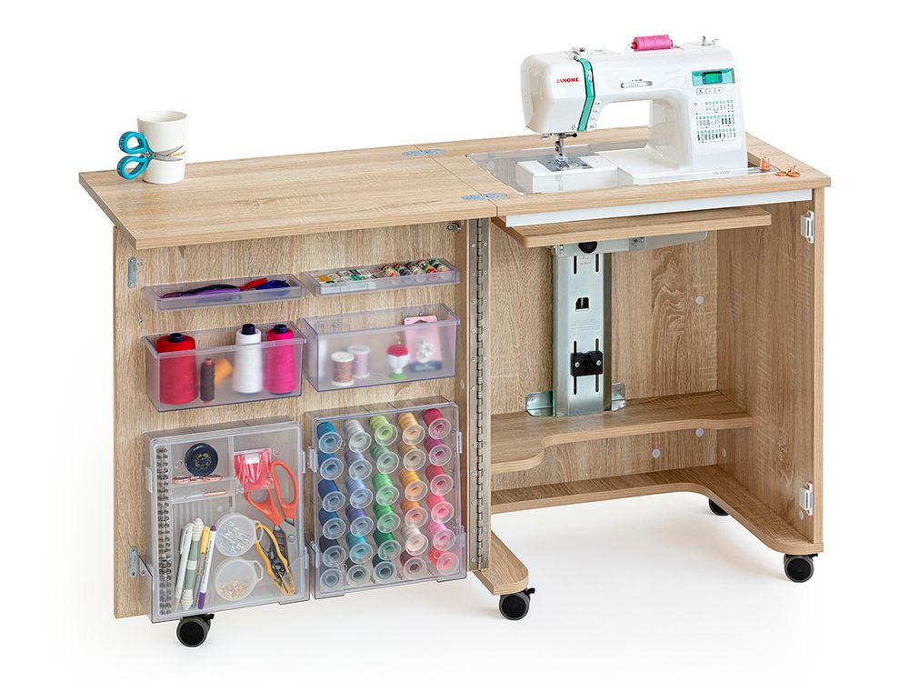Стол раскладной для швейной машины COMPACT, дуб, 60х44х76 см, Hemline /TOS/