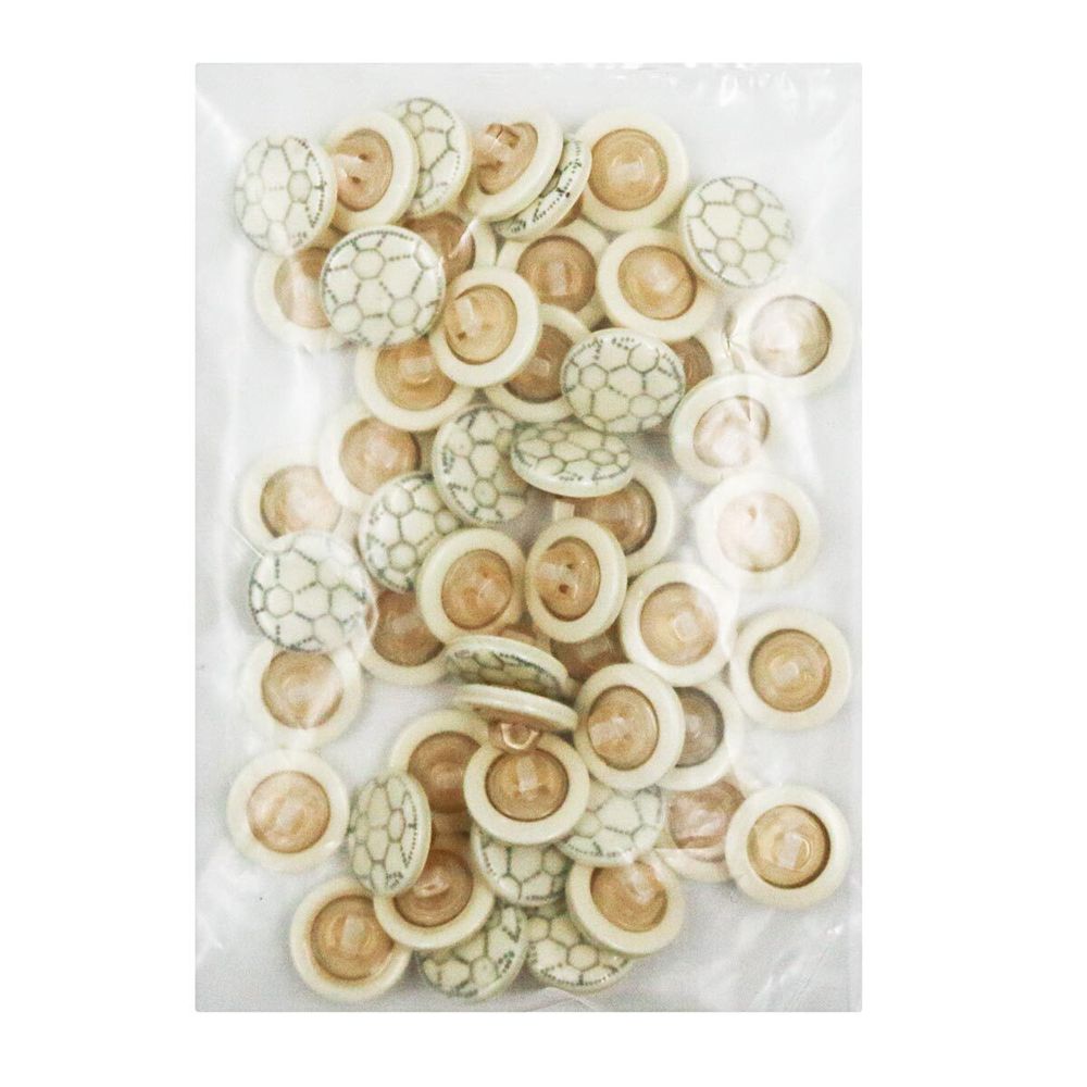 Пуговицы на ножке (3.01-1097-15) Мяч (черно-белый), Б65, 50 шт