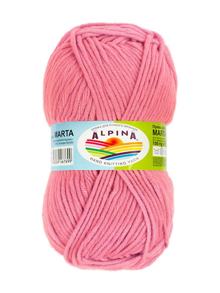 Пряжа Alpina Marta / уп.5 мот. по 100г, 120м, 019 розовый