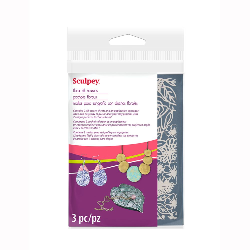 Трафареты Sculpey Silk Screen Set AS, 2003 Florals, Sculpey AS