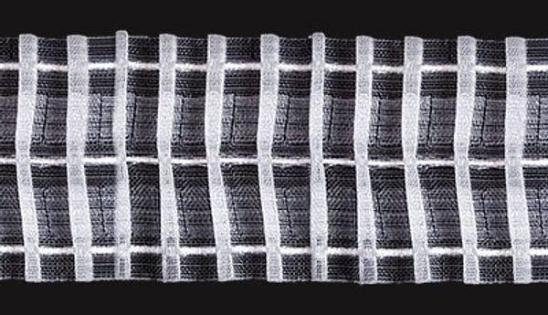 Лента (тесьма) шторная: сборка гармошка (1:2) 65-68 мм / 50 метров, прозрачный, Blitz T652G