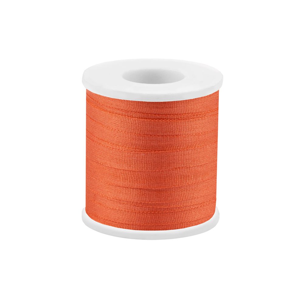 Лента (тесьма) шелковая 4.0 мм / 45.5±0.5 метров, №061 оранжевый, Gamma SR-4