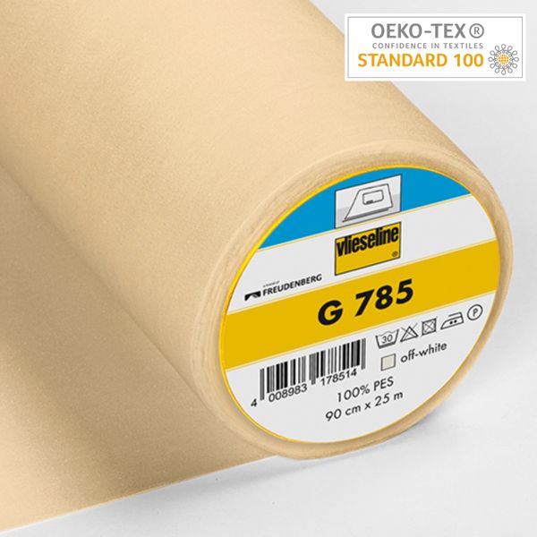 Флизелин клеевой тканый подкладочный G 785, беж, 53322961, Freudenberg, 25 м