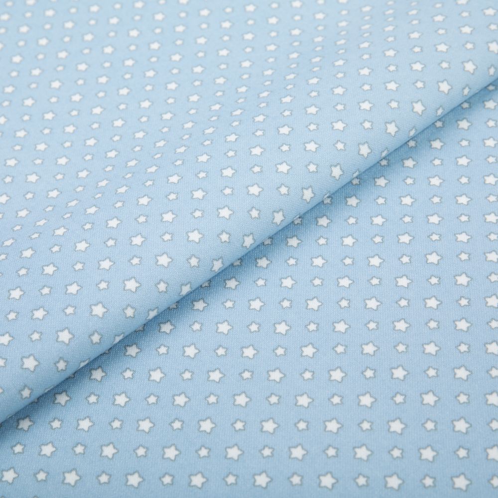 Ткань для пэчворка Peppy Молочные сны фланель, рулон 112 см / 5 метров, МС-10 голубой, Peppy