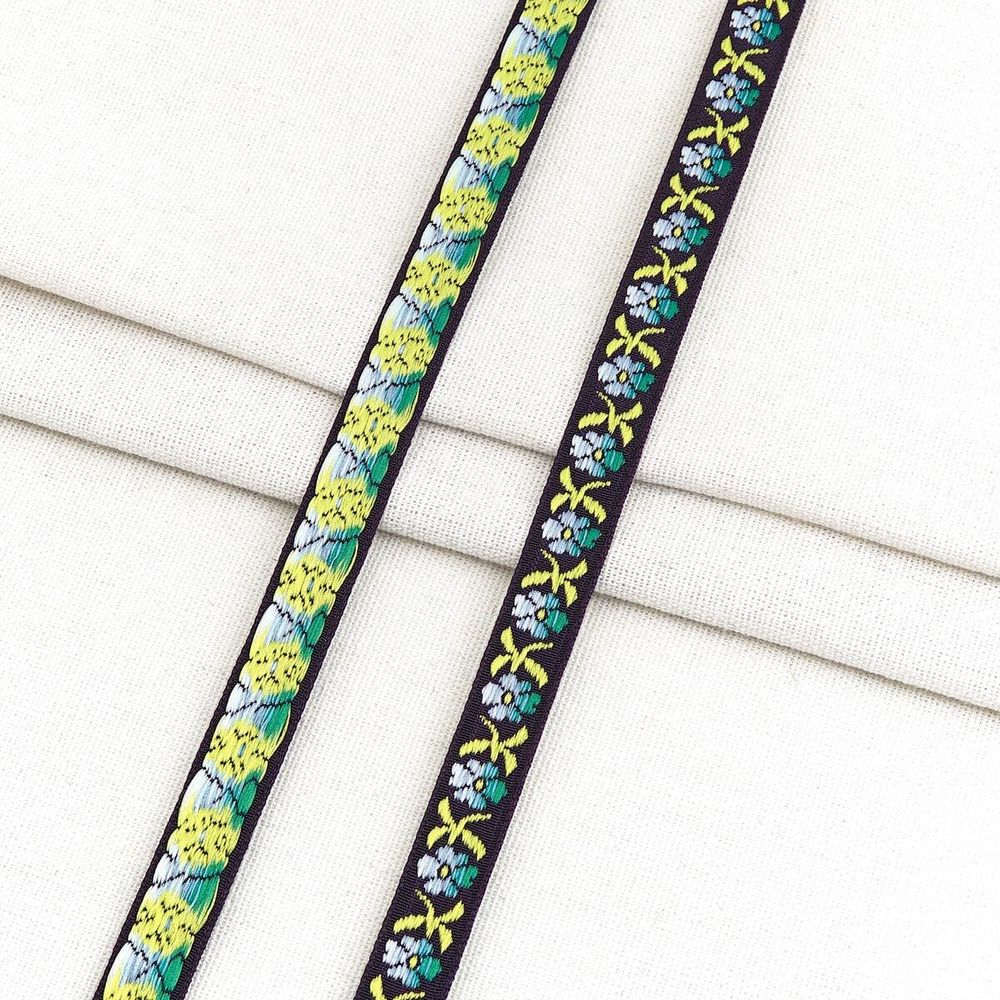 Лента (тесьма) жаккардовая 13.0 мм / 20 метров, TG-5015-13D, фиолетовый/голубой, 21109