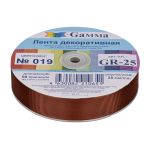 Лента репсовая (в рубчик) 25.0 мм / 45.5 метров, 019 капучино, Gamma GR-25