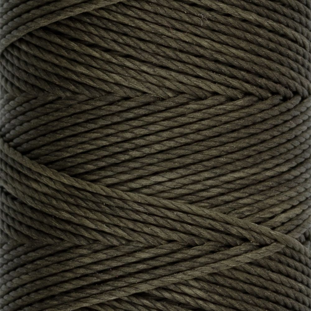 Нитки для кожи вощёные кручёные (полиэстер) 0.45 мм, 40 м, 012 т. зеленый, LC-005, Промысел