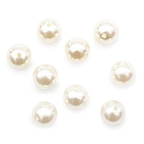 Бусины пластик (жемчуг) ⌀18 мм, 25 г, Astra&Craft, 001 NL белый