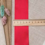 Лента атласная 1-сторонняя 50.0 мм / 22.86±1 метров, 027 ярко-красный, Globus