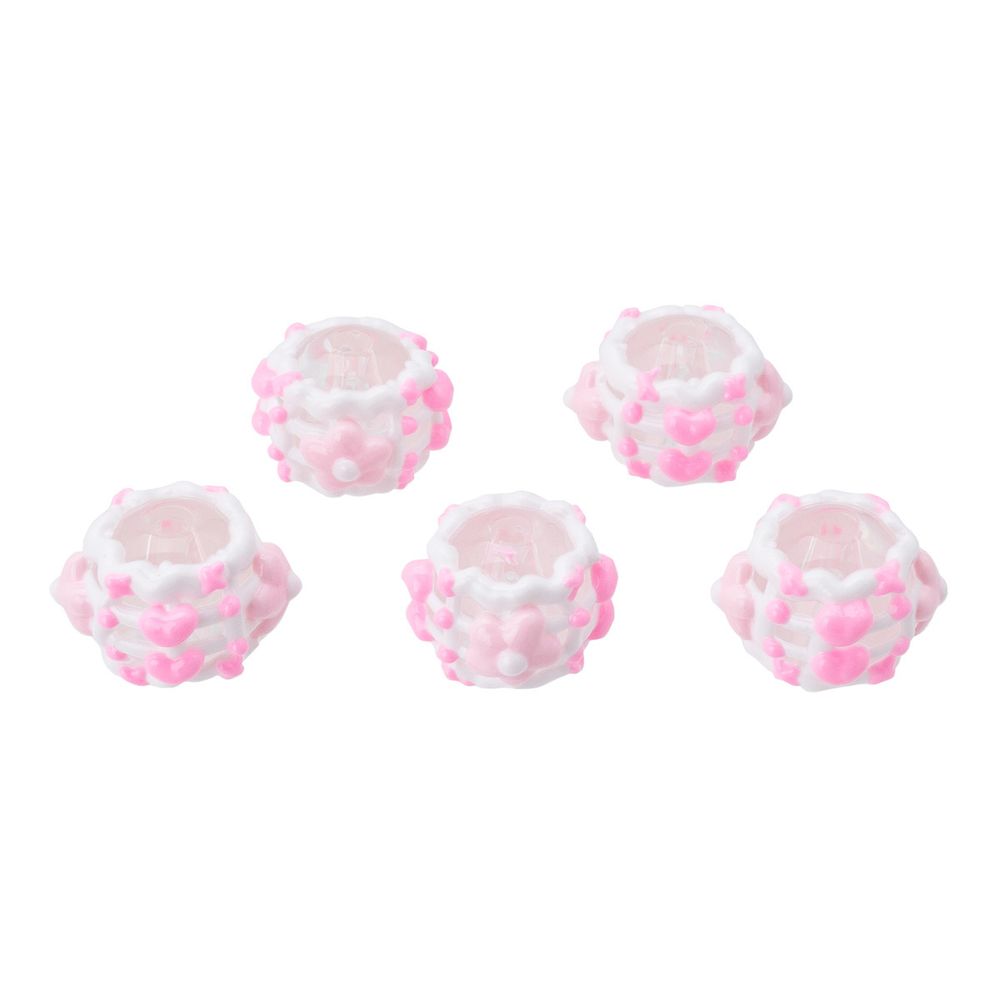 Бусины акриловые лэмпворк 16х20 мм, 5 шт, Astra&Craft (розовый), 1AL147