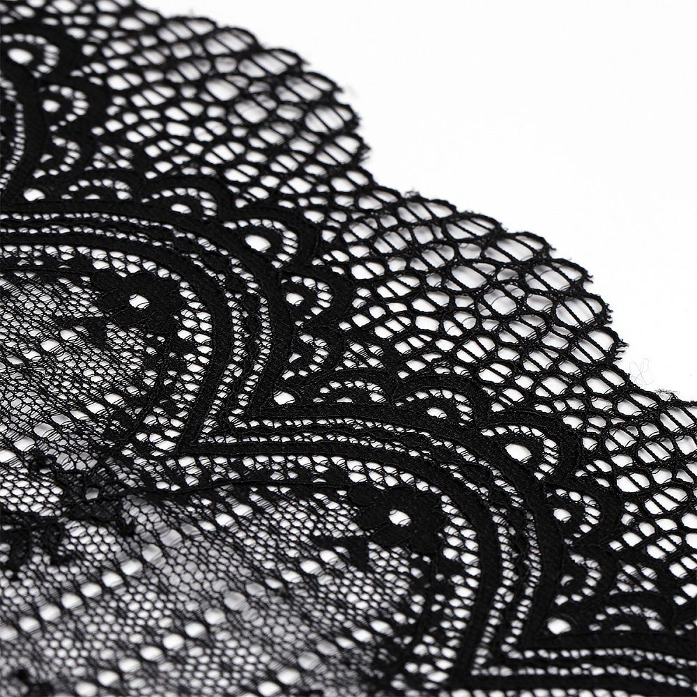 Кружево бельевое эластичное 230 мм / 10 м, 8037, цв.черный, Kruzhevo