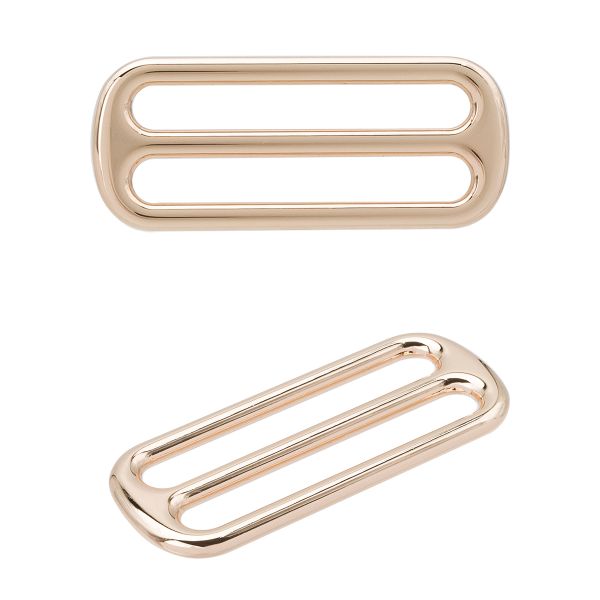 Пряжка регулировочная металл литая 38.0 мм (47х20мм), золото, МВ2342, 6 шт