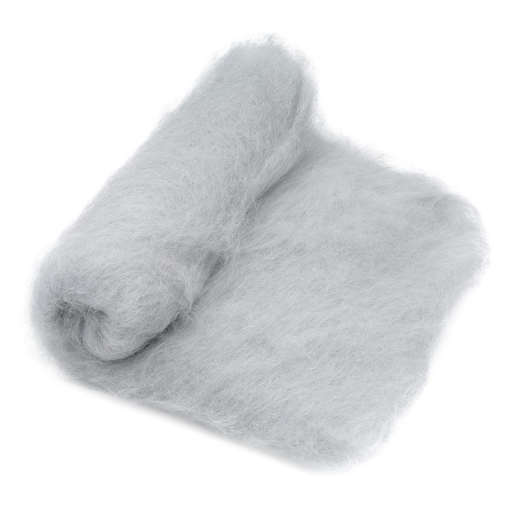 Шерсть для валяния Ангорка для творчества (мохер 45%, шерсть 37%, акрил 18%), 100гр. Камтекс (168 светлый серый)