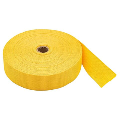 Стропа (ременная лента) 50 мм / 30 метров, толщ. 1.0 мм, [28 г/пог.м], 100% п/п, 2 желтый /TOS/