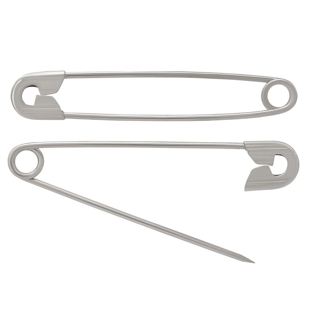 Булавки английские l=55 мм, никель, 1000 шт, С-61