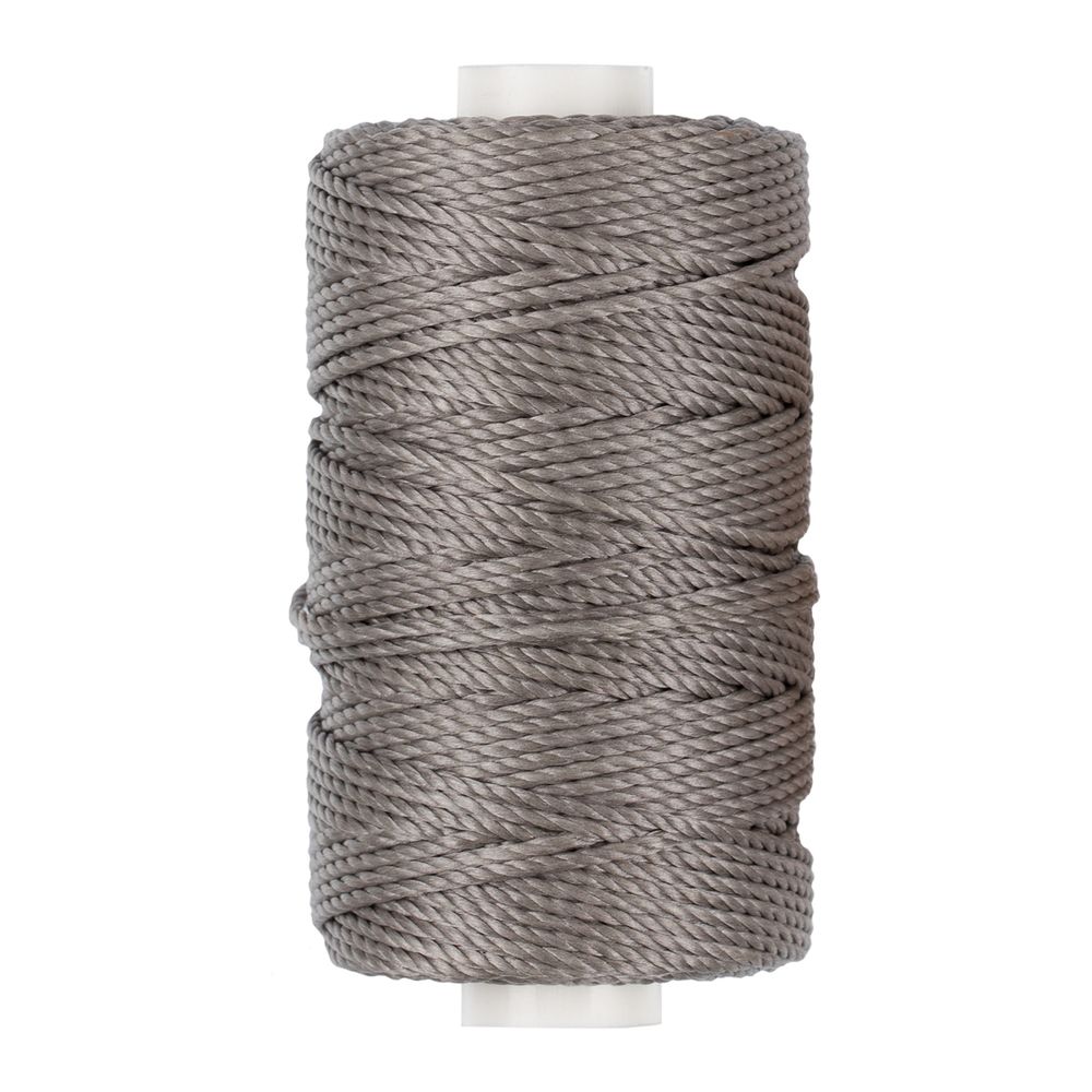 Нитки для кожи вощёные (полиэстер) 40 м, 007 серый, LC-006, Промысел